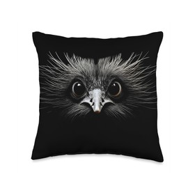 Ostrich Eyes Throw Pillow