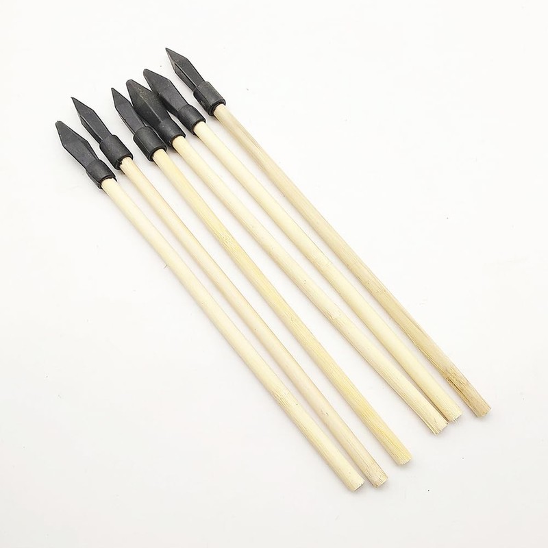 HugeDE 10 Pcs Wood Arrows Rubber Tip Arrows Archery Target
