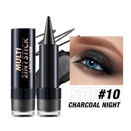 5 Colours Gradient Eyeshadow & Eyeliner Stick Set, Shimmer Smoky Black Creamy Eyeshadow Pencil, Smudge-Resistant Long-Wearing Eye Makeup (SetB)