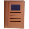 Kemket Portable Conference Folder A4 Zipped Leather Portfolio Clipboard Document