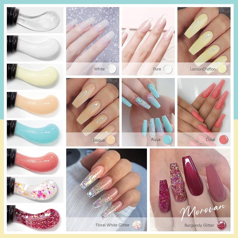 Morovan Poly Nail Gel Kit (Lemon Chiffon)