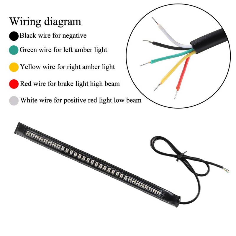 yifengshun Ultra-thin 48 LED 2835 3014SMD Motorcycle Rear Light Bar