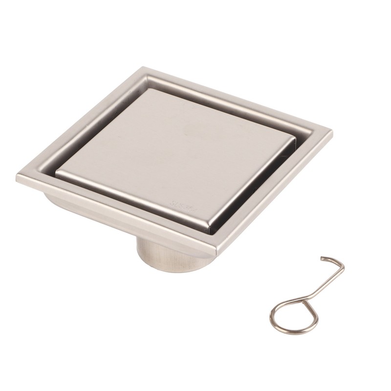 Home Stainless Steel Square Shape Antiodor Bathroom Floor Drain Waste
