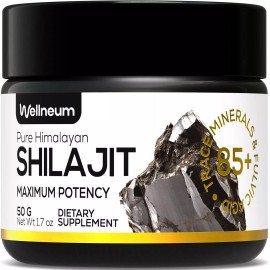 Wellneum Pure 100% Himalayan Shilajit, Soft Resin, Organic, Extremely Potent, Fulvic Acid