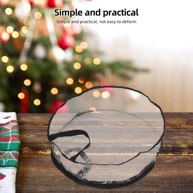 LABRIMP Space-saving Christmas Wreath Storage Bag Transparent View Large Wreath