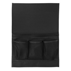 ZONAHAH Bedside Storage Organizer with 3 Pockets 33x24cm Bed Caddy Bed Hanging Holder Sofa Organiser for Remote Control Bedroom Phones Glasses Black