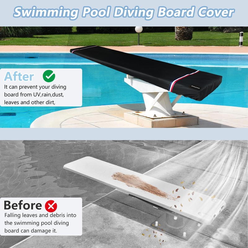 Rileytee Swimming Pool Diving Board Cover,Outdoor Heavy Duty 600D Waterproof