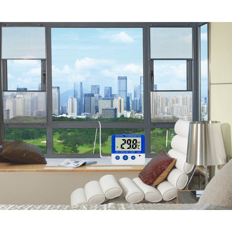 Fridge Freezer Thermometer Max/Min Memory GXSTWU High & Low Temperature