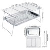 3Pcs/Set Stainless Steel Portable Folding Barbecue Grill BBQ Grilling Rack