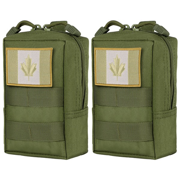 IronSeals 2 Pack MOLLE Pouch Multi-Purpose Tactical Compact Pack Water-Resistant