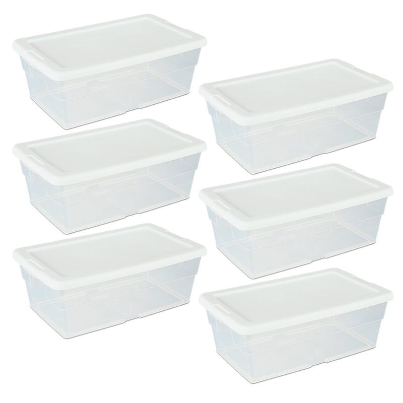 Sterilite Storage Box 13.5" X 8.3" X 4.8", 6 Qt.