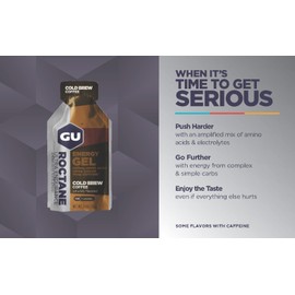 Gu Energy Roctane Energy Running Gels - 4 Gel Taster Pack - Sports Energy Gels For Running, Cycling, Triathlon (4 x 32g Sachets) (Vanilla Orange)