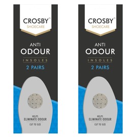 2 Pairs Padded Insoles | Anti-Odour Shoe Inserts for Men and Women | Unisex Heel Shoe Foot Support and Comfort | Anti-Fatigue Orthotic Insoles