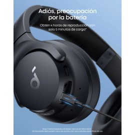 Audfonos Diadema Hbridos Gamer Bluetooth Inalmbricos Soundcore Q20i con Cancelacin Activa de Ruido, Hi-Res BassUp, Alta Resolucin, Big Bass, App,...  
