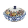 Blue Rose Polish Pottery Harvest Bounty Covered Bowl