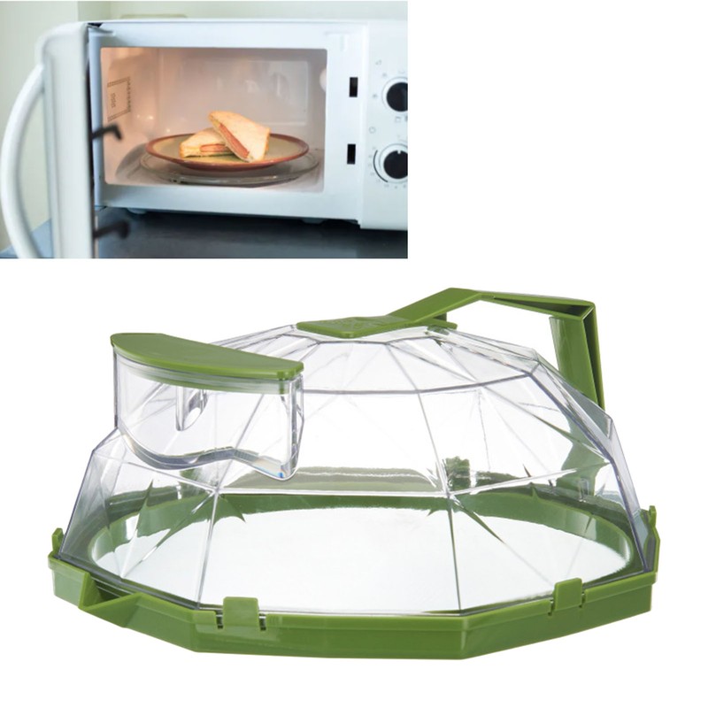 Microwave Food Cover with Handle High Temperature Resistant Microwave Splatter