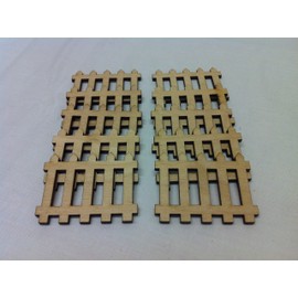 Derwent Laser Crafts Picket Fence Fairy Hobbit Elf House Craft Accessory Pack of 10