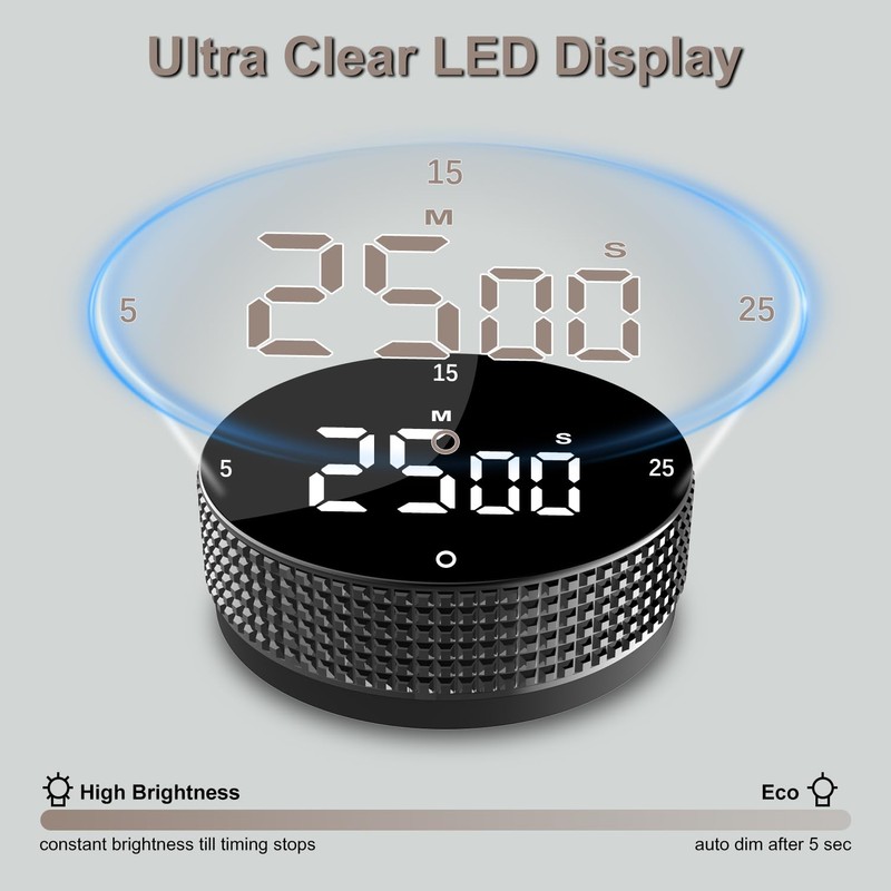 Digital Kitchen Timer, Magnetic Egg Timer, Kitchen Clock, Stopwatch, Countdown