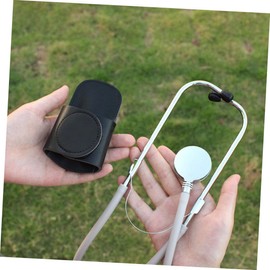 ULTECHNOVO 2pcs Stethoscope Holder for Doctor Nurse PU Tape Holder Diaphragm Pocket Lightweight Portable Storage Case for Medical Accessories Black