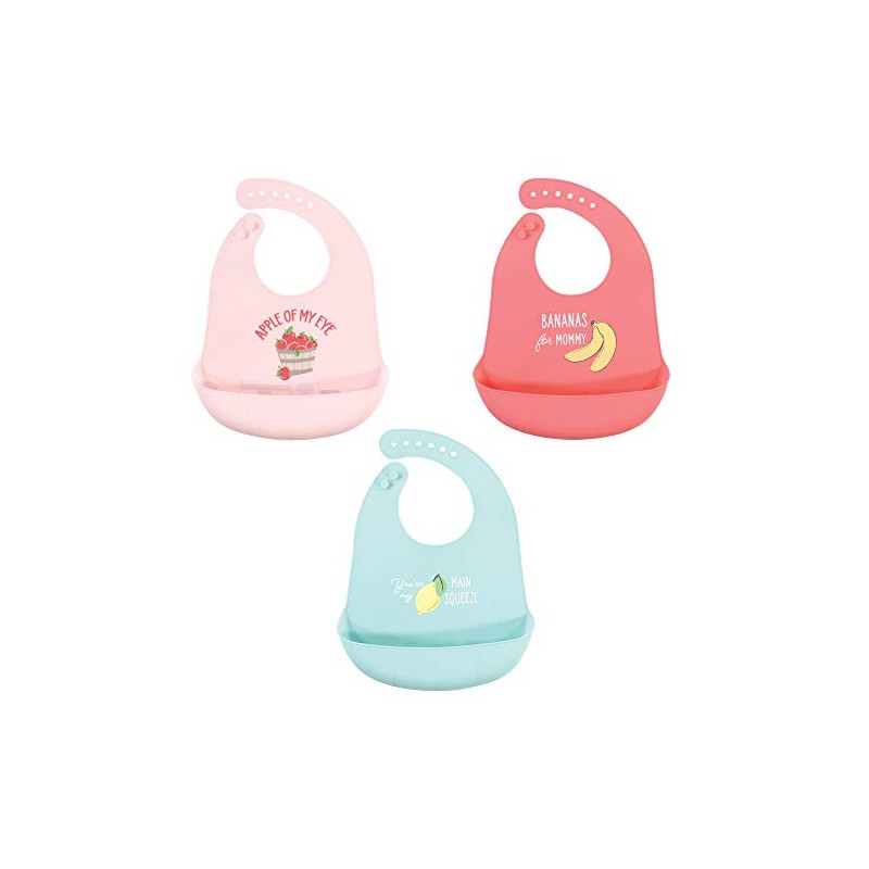 Hudson Baby Unisex Baby Silicone Bibs, Tractor, One Size