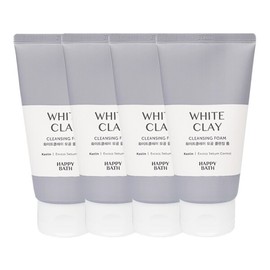 Happy Bath White Clay Pore Cleansing Foam 150g x4 / 해피바스 화이트클레이 모공 클렌징폼 150g x4
