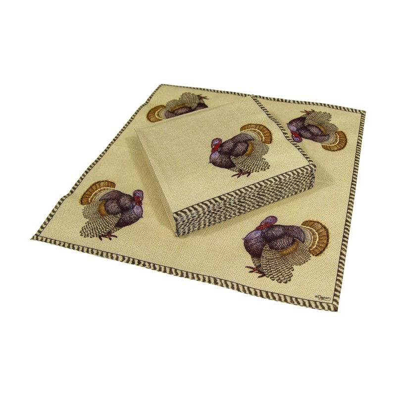 Caspari Thomas T. Byrd Paper Cocktail Napkins - 20 Per