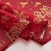 Pony Dance Living Room Curtains with Gold Pattern Red Curtains