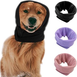 Quiet Ears for Dogs 3Pack Dog Ear Covers for Noise,Grooming and Force Drying Miracle for Anxiety Relief & Calming (Style 1, L)