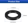 sourcing map 12 Pcs Solid Nitrile Rubber Flat Washer DN40