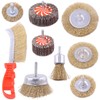 Keadic 9Pcs Alloy Steel Wire Wheel Brush Set with 80