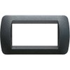 BTicino L4804PA Livinglight 4-Module Plate, Dark Steel Color