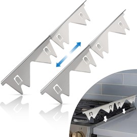 Stainless Steel Stove Counter Gap Cover (2 Pack), Oven Gap Filler, Stove Gap Filler for Kitchen, Range Trim Kit, Easy Clean with Heat Resistant, Adjustable Length 13.8” to 27.6”