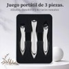Cortaúñas Portátiles 3 piezas Con Caja, Caquelas de uñas de