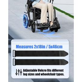 Wheelchair Leg Strap, Adjustable Oxford Cloth Wheelchair Foot Straps, Wheelchair Restraint Strap for Elderly Patient to Prevent Sliding Wheelchair Accessories, 2Pack