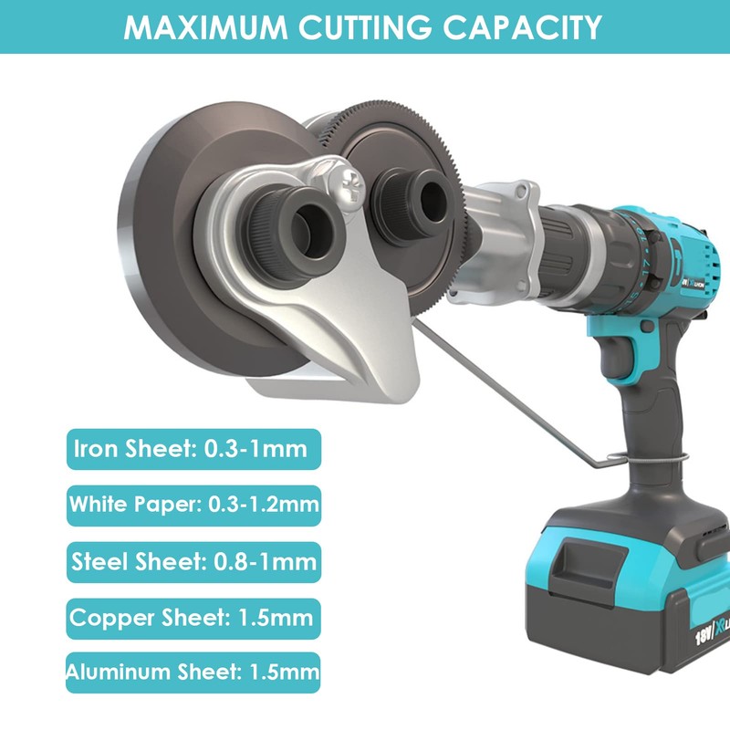 Electric Drill Plate Cutter, Electric Sheet Metal Drill Shear Attachment