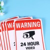 NUOBESTY 24 Hour Video Surveillance Sign Decal,Business Camera Alarm System
