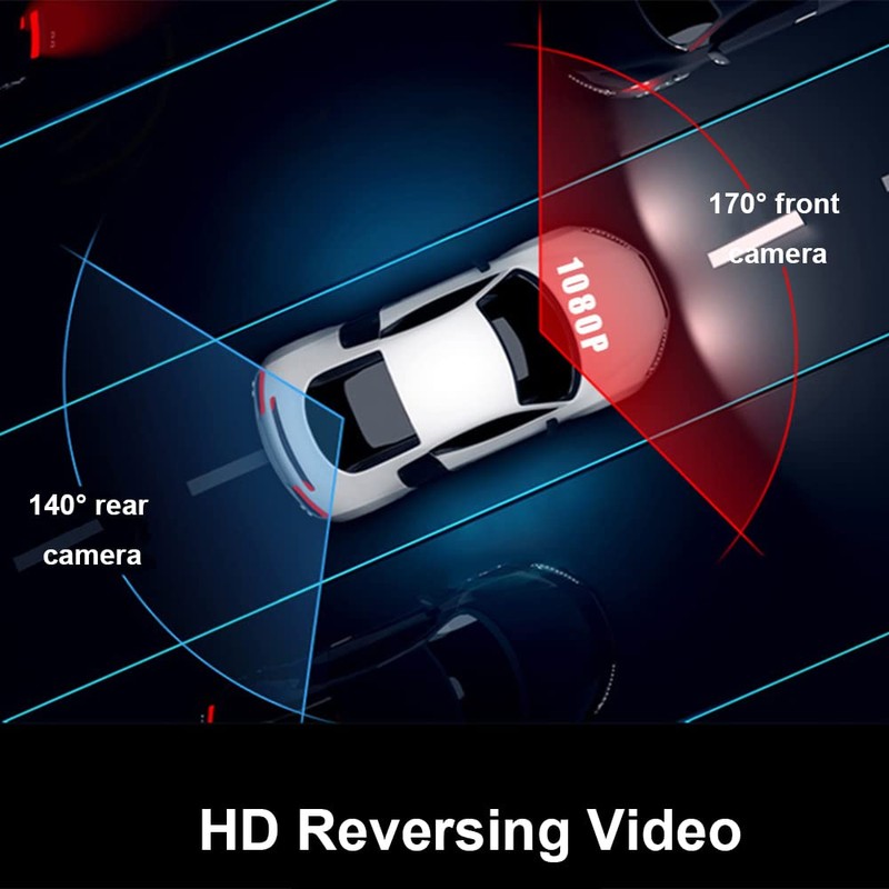 Dash Cam Wifi Cell Phone Connected Driving Recorder, Riloer 1920×1080P