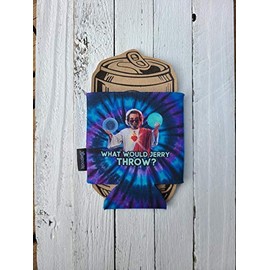 Funny Disc Golf Grateful What Would Jerry Garcia Throw Tie Dye Can Cooler Coozie Dead Head Fathers Day Gift Hippie Hippy Beverage Insulator Cozy Gifts for Dad Brother Uncle WWJTKOOZ