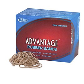 Alliance Rubber 26129 Advantage Rubber Bands Size #12, 1/4 lb Box Contains Approx. 625 Bands (1 3/4" x 1/16", Natural Crepe)