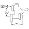 SANEI PU3-11X-50 Eccentric Branch