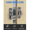 MeBantoo 90/180 Degree Flip Barn Door Lock, Protect Privacy -