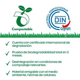 Fancy Pets Bolsas Compostables Biodegradables Sanitarias para Recoger Desechos y/o Heces Fecales de Perro con 8 Rollos / 120 bolsas