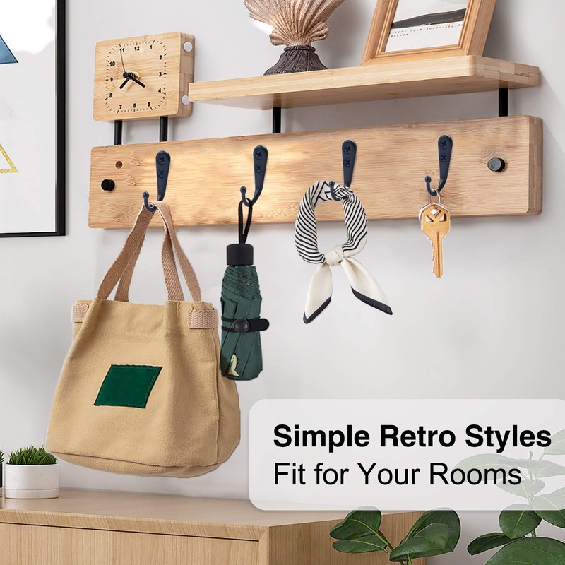 14 PCS Wall Mounted Hooks Coat Hooks with 30 PCS