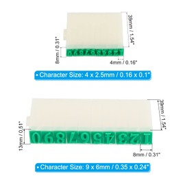 PATIKIL Detachable Number Stamps, 2 Set Numeral 0-9 Number Stamp Combination Set Number Stamper Initial Stamp Font Size 4x2.5mm & 9x6mm for Card Tag Scrapbook Craft Making Teaching