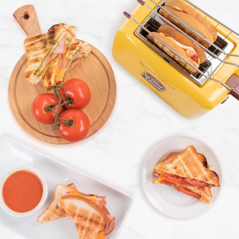 Nostalgia Deluxe Grilled Cheese Sandwich Toaster with Easy-Clean Toasting Baskets