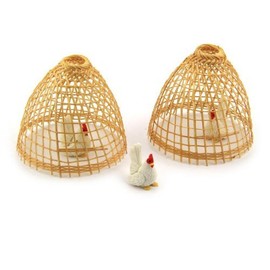 MyTinyWorld Dolls House Miniature Asian Style Chicken Coups with Chickens