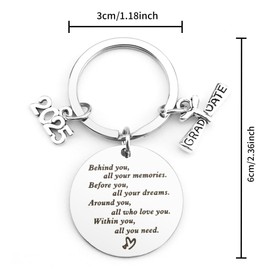 Keyring 2025 Graduation Gifts for Her Him Graduation Presents for Her Congratulations Gifts Year 6 11 School Leavers Gifts Inspirational Gifts Graduate Gifts for Friends Daughter Son Sister Brother
