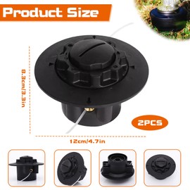 Funmo Mower Head for Brush Cutter for FS38 Fs40 FS45 Fs50 Fsa 60 R Mowing Head Trimmer Head Brush Cutter Suitable for Cordless Grass Trimmer and Cordless Brush Cutter