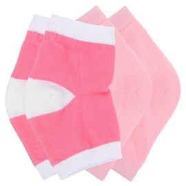 OHPHCALL 2pairs Comfortable Gel Heel Socks for Dry Cracked Feet Moisturizing Anti-crack Foot Sleeves of Breathable Toeless Socks for Walking and Running Soft Blend Gel