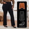 Wrinkle-Free Stretch Dress Pants Plus Size for Women Pull-on Pant